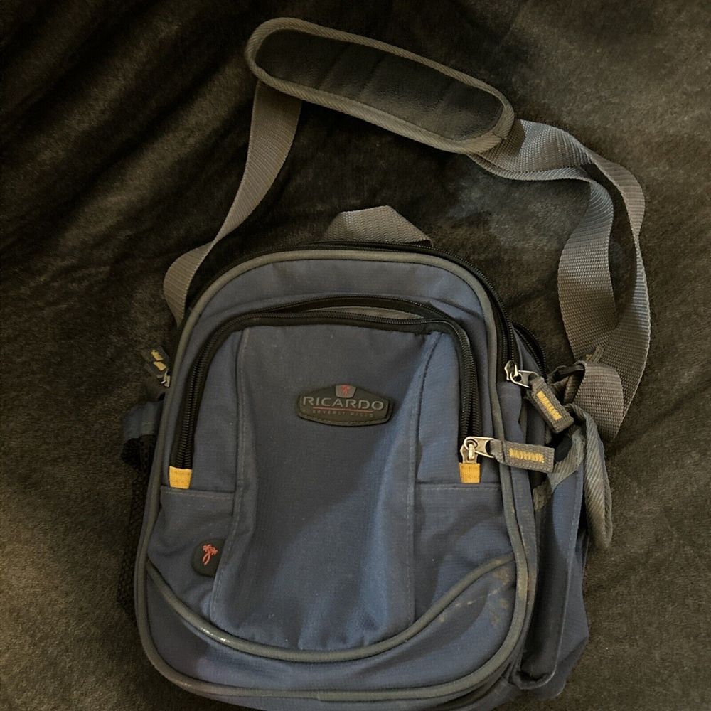 Ricardo Beverly Hills‎ Luggage Black Crossbody Small Canvas Travel Bag